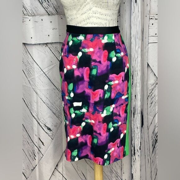 Isaac Mizrahi pencil skirt color block abstract 4 - Picture 2 of 10